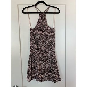 Free People pink and black patterned dress